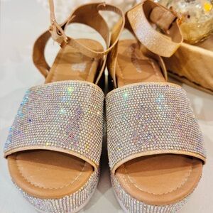 Forever Link Glittering Rhinestone Ankle Strap